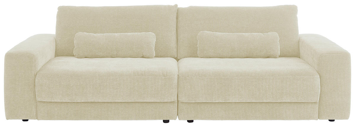 BIGSOFA in Chenille, Jacquard Naturfarben  - Schwarz/Naturfarben, Design, Kunststoff/Textil (270/83/125cm) - Niels Andersson