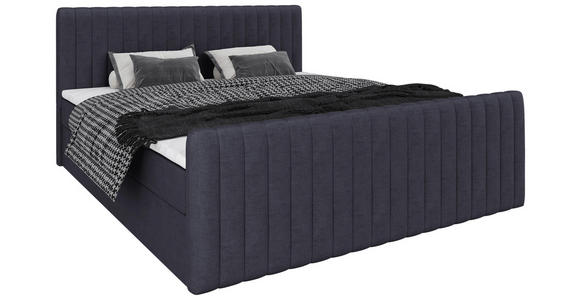 BOXBETT 180/200 cm  in Graphitfarben  - Schwarz/Graphitfarben, Basics, Kunststoff/Textil (180/200cm) - Carryhome