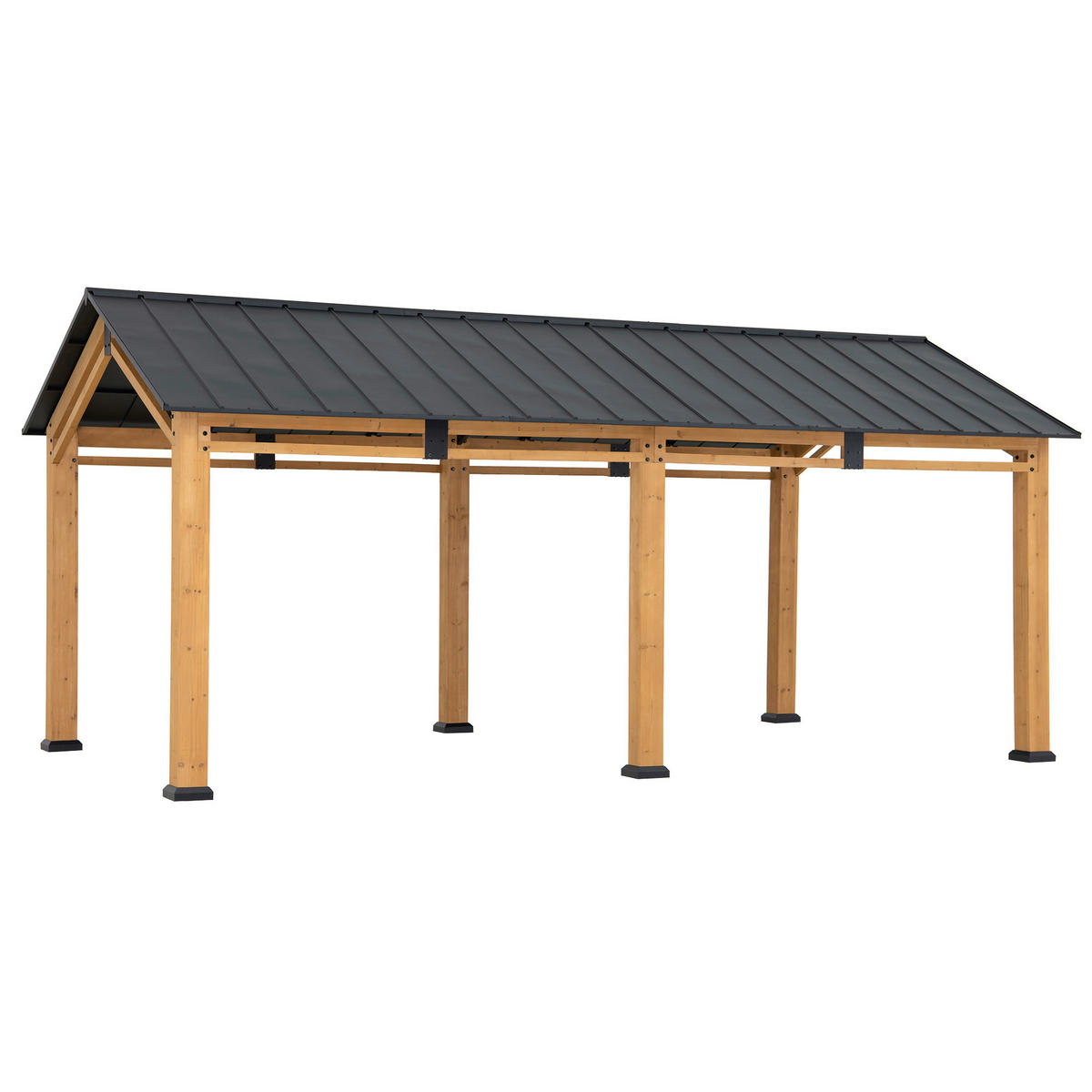 CARPORT  - Anthrazit, Basics, Holz/Metall (336cm) - Modante