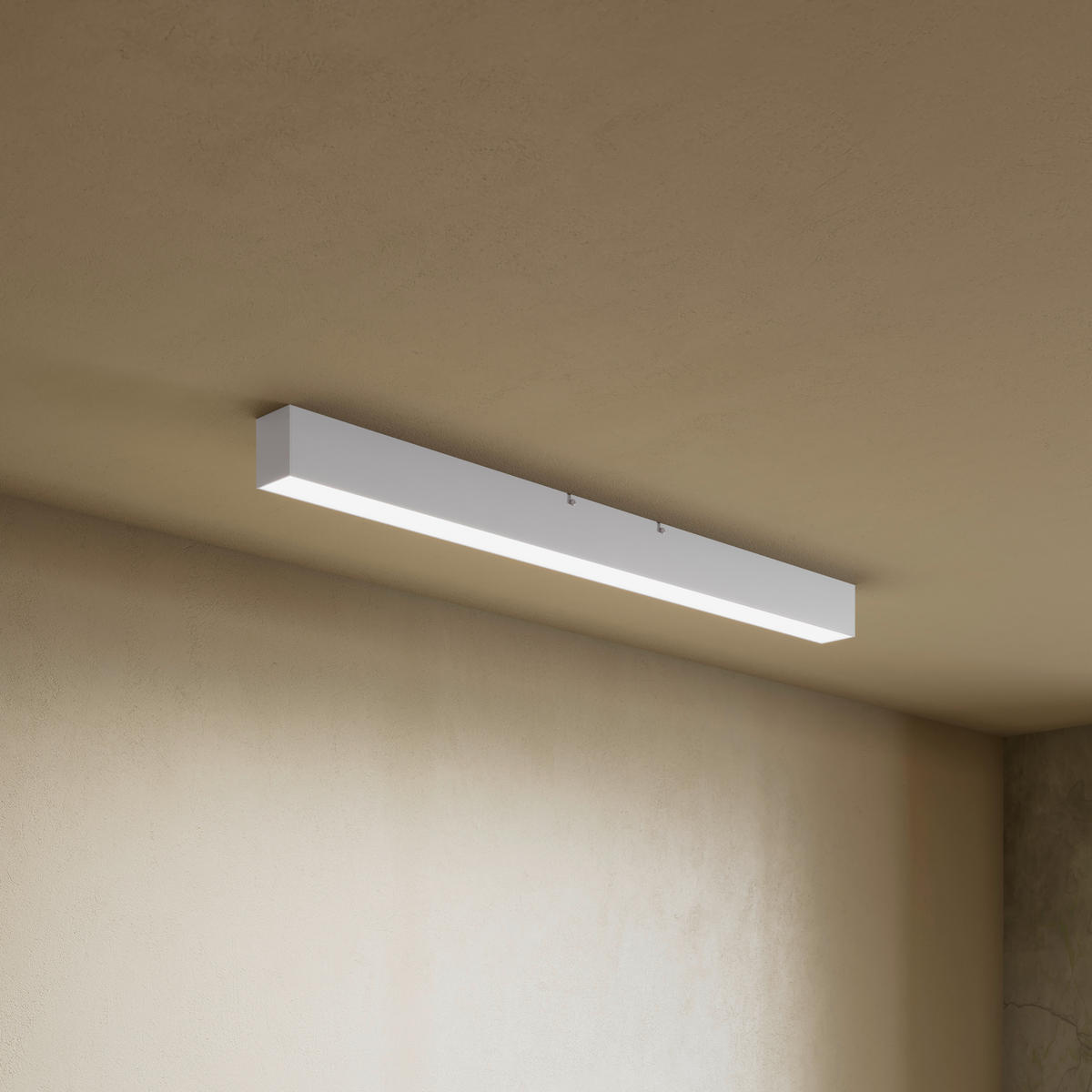 LED-DECKENLEUCHTE Rijeka 100/7,7/6 cm   - Weiß, Design, Kunststoff/Metall (100/7,7/6cm) - Novel
