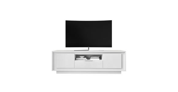 TV-ELEMENT Weiß  180/58/50 cm  - Alufarben/Weiß, MODERN, Holzwerkstoff/Metall (180/58/50cm) - Carryhome