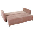 SCHLAFSOFA Flachgewebe Altrosa  - Schwarz/Altrosa, KONVENTIONELL, Kunststoff/Textil (250/74/108cm) - Carryhome