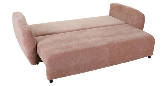 SCHLAFSOFA Flachgewebe Altrosa  - Schwarz/Altrosa, KONVENTIONELL, Kunststoff/Textil (250/74/108cm) - Carryhome