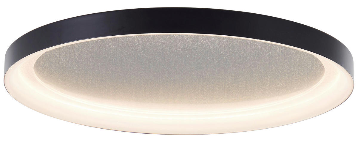 LED-DECKENLEUCHTE 42/4 cm   - Schwarz, KONVENTIONELL, Kunststoff/Metall (42/4cm) - Brilliant