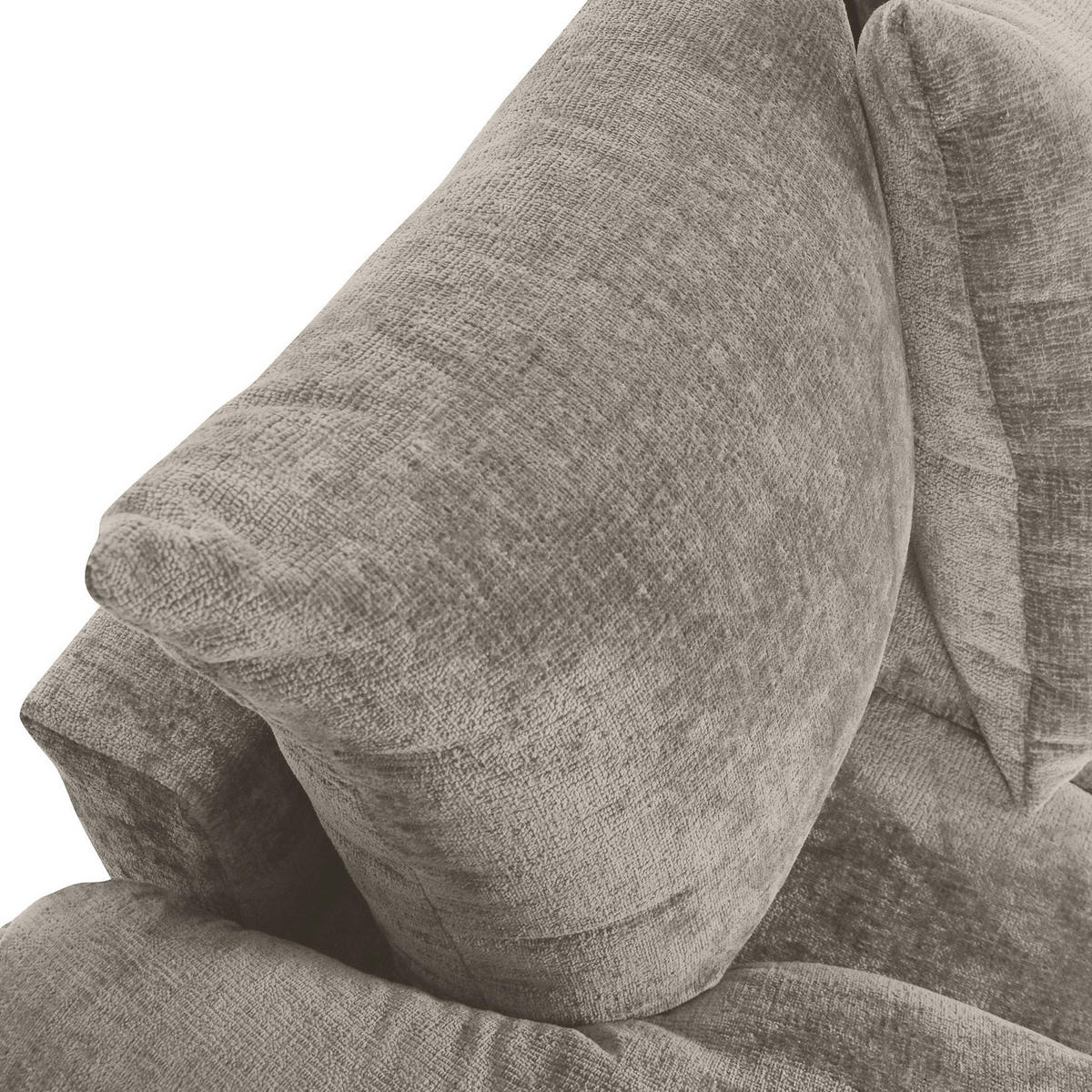 BIG SOFFA i chenille ljusgrå  - ljusgrå/svart, Design, textil/plast (265/67/130cm) - home24