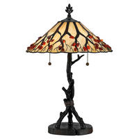 TISCHLEUCHTE - Dunkelbraun/Multicolor, Konventionell, Glas/Metall (62,9/43,2cm) - Elstead Lighting