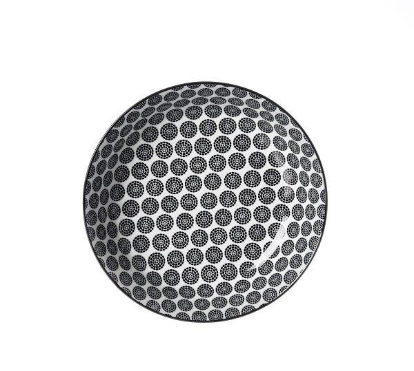 SUPPENTELLER Schwarz, Weiß Porzellan Takeo  - Schwarz/Weiß, Basics, Keramik (20,5cm) - Ritzenhoff Breker