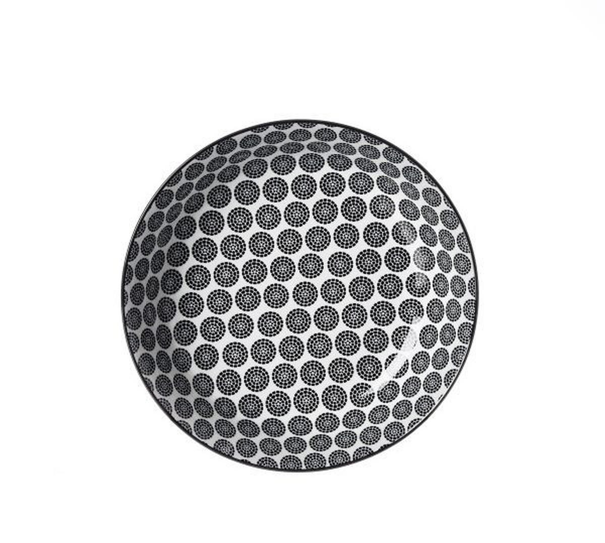 HLUBOKÝ TALÍŘ, keramika, 20,5 cm - bílá/černá, Trend, keramika (20,5cm) - Ritzenhoff Breker