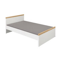 BETT KIRA 120/200 cm Weiß, Eichefarben  - Eichefarben/Weiß, Basics (120/200cm) - Paidi