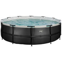 POOL Black 488/122 cm  - Schwarz, KONVENTIONELL, Metall (488/122cm) - EXIT Toys