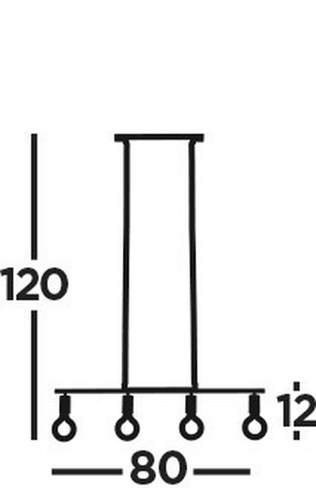 HÄNGELEUCHTE 12/5,5/80 cm  - Schwarz, Basics, Metall (12/5,5/80cm)