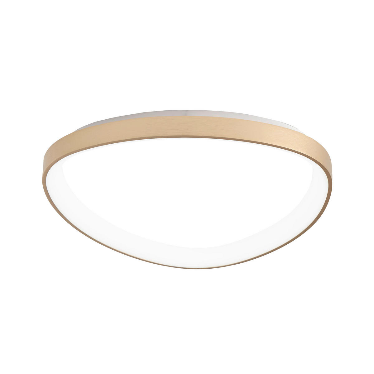 LED-DECKENLEUCHTE 80/7 cm   - Messingfarben, Design, Kunststoff/Metall (80/7cm)