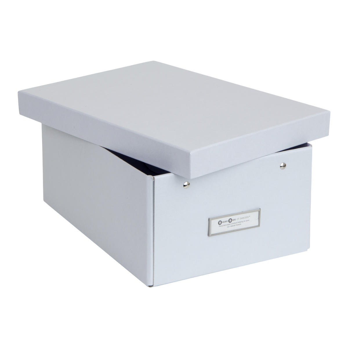 AUFBEWAHRUNGSBOX - Hellgrau/Grau, Basics, Karton/Papier (22.5/13.7/31.6cm)