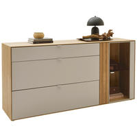 SIDEBOARD 181,9/87,9/45,2 cm  - Kaschmir/Wildeiche, Design, Glas/Holz (181,9/87,9/45,2cm) - Dieter Knoll