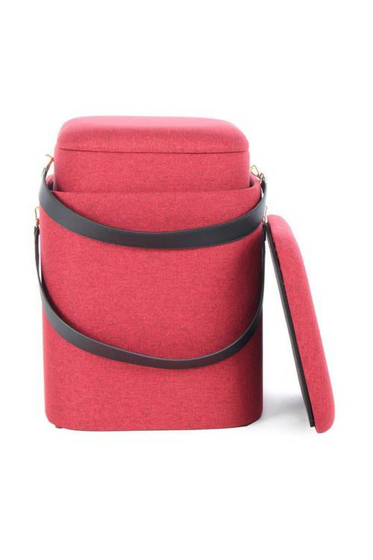 SADA TABURETŮ,  - černá/červená, Basics, textil/plast (29,5+35,5cm)