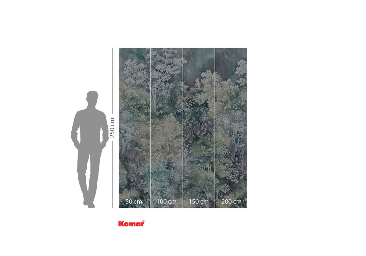 NON WOVEN-TAPET 200/250 cm  - vit/grön, Basics (200/250cm) - Komar