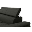 ECKSOFA  in Flachgewebe Anthrazit  - Anthrazit/Schwarz, KONVENTIONELL, Kunststoff/Textil (220/266cm) - Carryhome