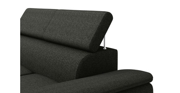 ECKSOFA  in Flachgewebe Anthrazit  - Anthrazit/Schwarz, KONVENTIONELL, Kunststoff/Textil (220/266cm) - Carryhome