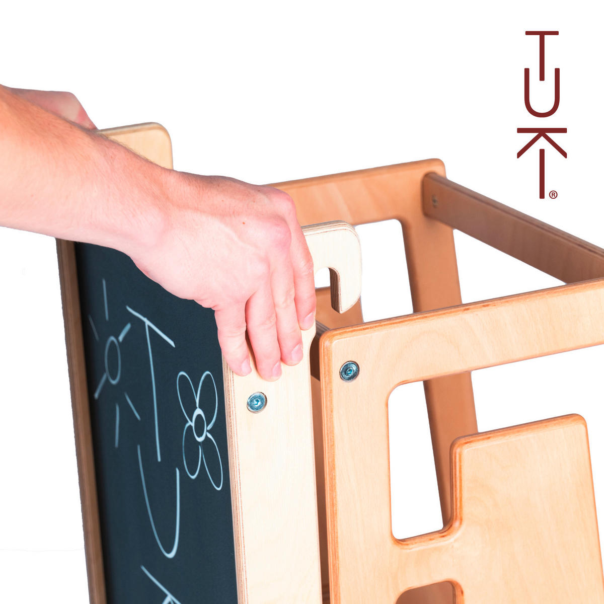 RUTSCHE MIT MALTAFEL Tuki  - Buchefarben, Basics, Holz (90.5/10/36.6cm)