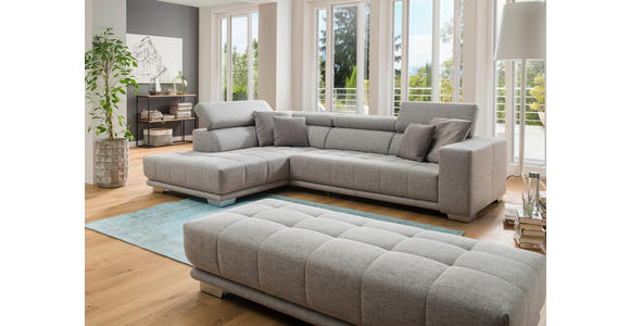 ECKSOFA in Chenille Braun  207/301 cm  - Chromfarben/Braun, Design, Textil (207/301cm) - Xora