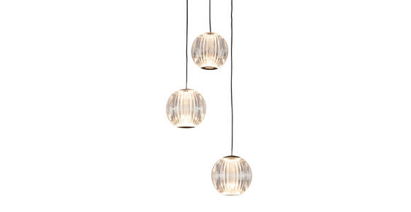 LED-HÄNGELEUCHTE 25/150 cm - Klar/Schwarz, Design, Kunststoff/Metall (25/150cm) - Dieter Knoll
