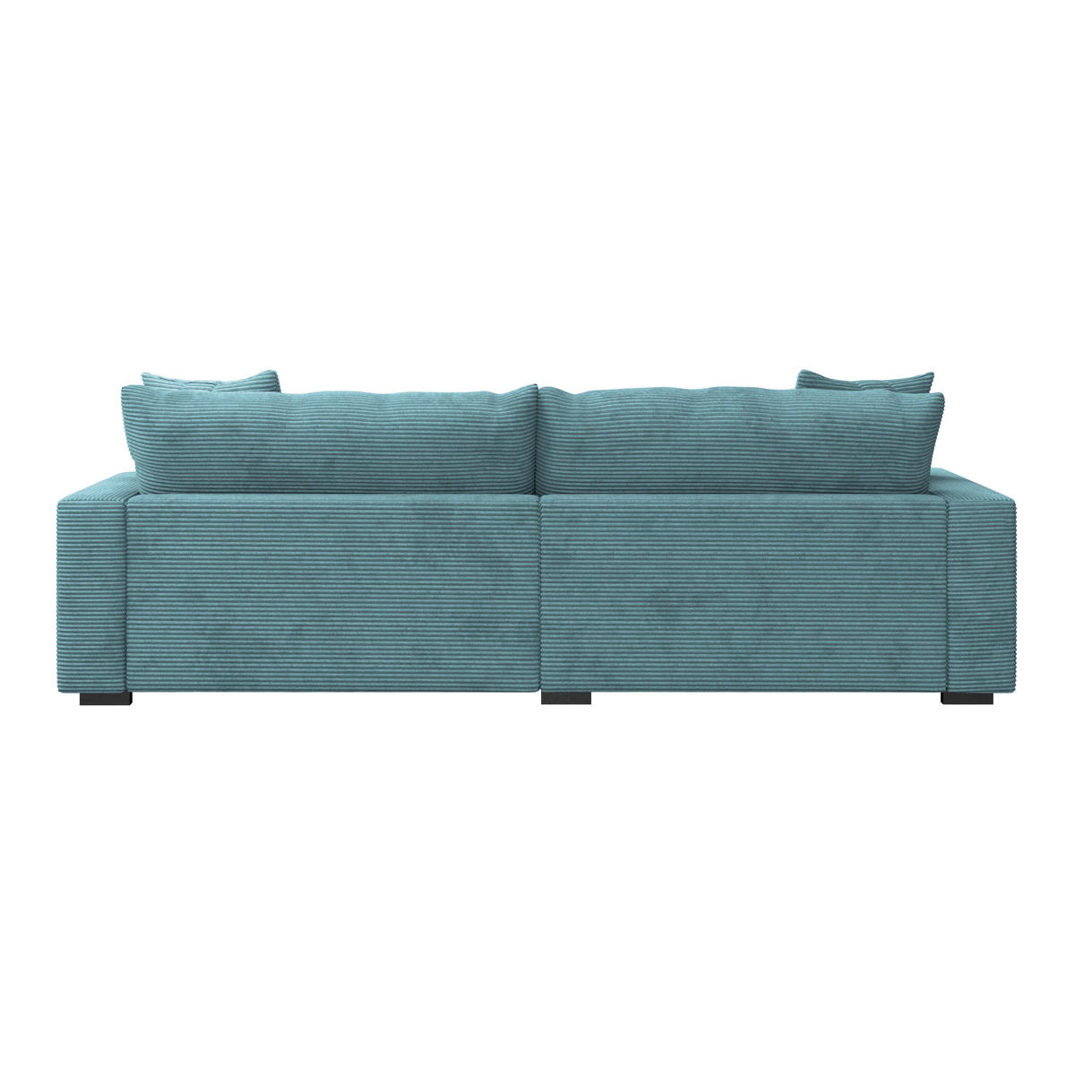 ECKSOFA Türkis Cord  - Türkis/Schwarz, MODERN, Textil (180/265cm) - P & B