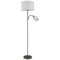 STEHLEUCHTE Thea 38/165 cm  - Schwarzchrom/Creme, Design, Kunststoff/Textil (38/165cm) - Globo