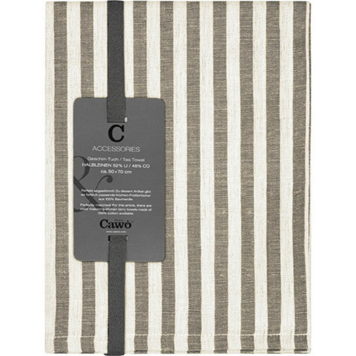 GESCHIRRTUCH Grau, Naturfarben  - Naturfarben/Grau, Basics, Textil (50/70cm) - Cawoe