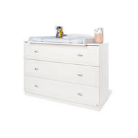 WICKELKOMMODE PINOLINO LAURA Weiß  - Alufarben/Weiß, ROMANTIK / LANDHAUS, Holzwerkstoff/Kunststoff (120/101/80cm) - Pinolino