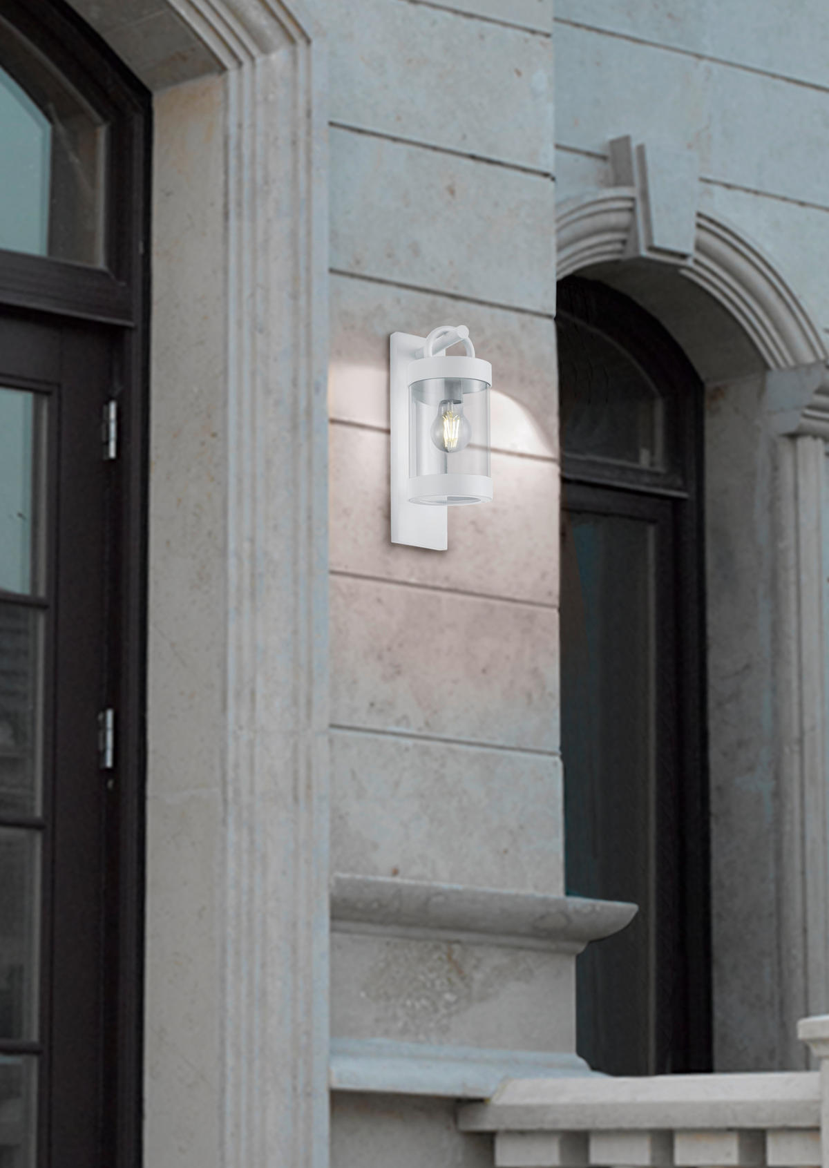 AUßENWANDLEUCHTE 12,5/33/18,6 cm   - Weiß, Basics, Metall (12,5/33/18,6cm) - Trio Leuchten