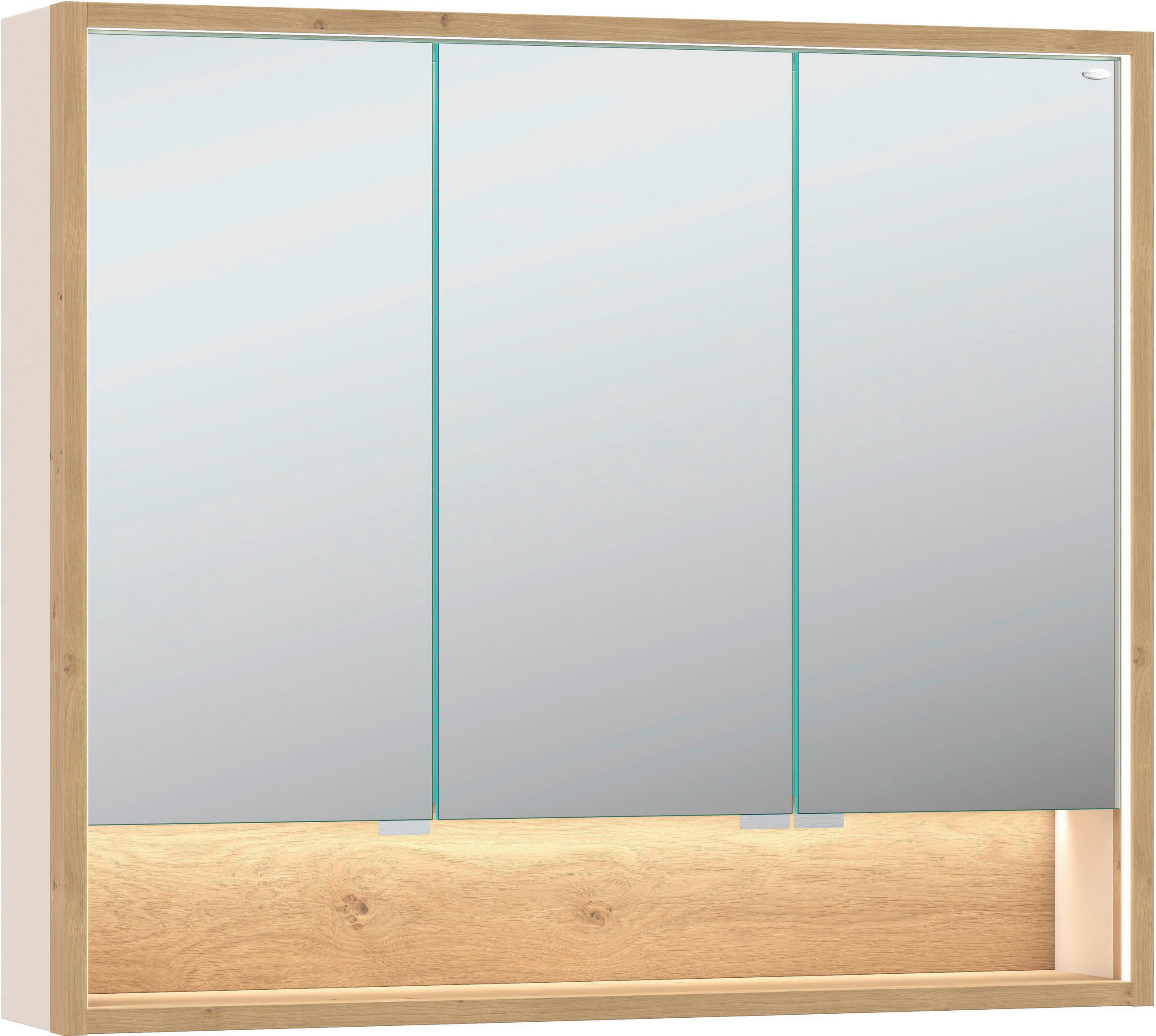 SPIEGELSCHRANK 96,6/82,5/18 cm  - Taupe/Wildeiche, LIFESTYLE, Glas/Holz (96,6/82,5/18cm) - Voglauer