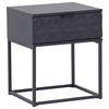 NACHTSCHRANK 42,5/52/38,5 cm  - Schwarz, KONVENTIONELL, Holzwerkstoff/Metall (42,5/52/38,5cm) - Boxxx