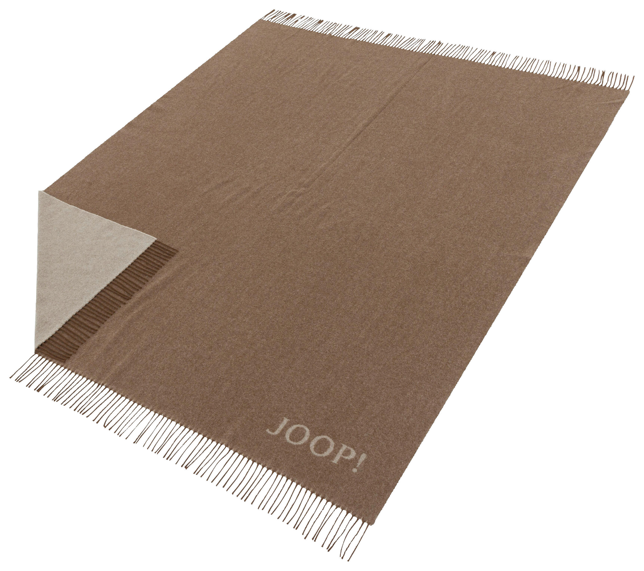 PLÉD, vlna, 130/180 cm - světle hnědá, Basics, textil (130/180cm) - Joop!