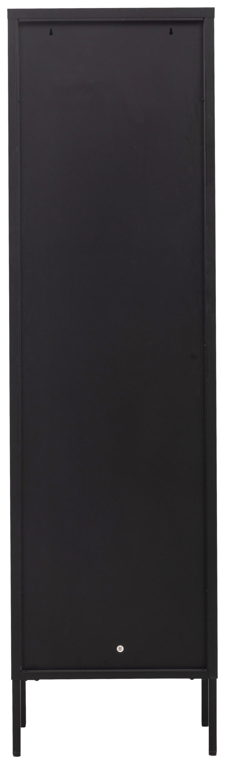 VITRINE in Schwarz  - Schwarz, Design, Glas/Metall (50/180/35cm) - Xora