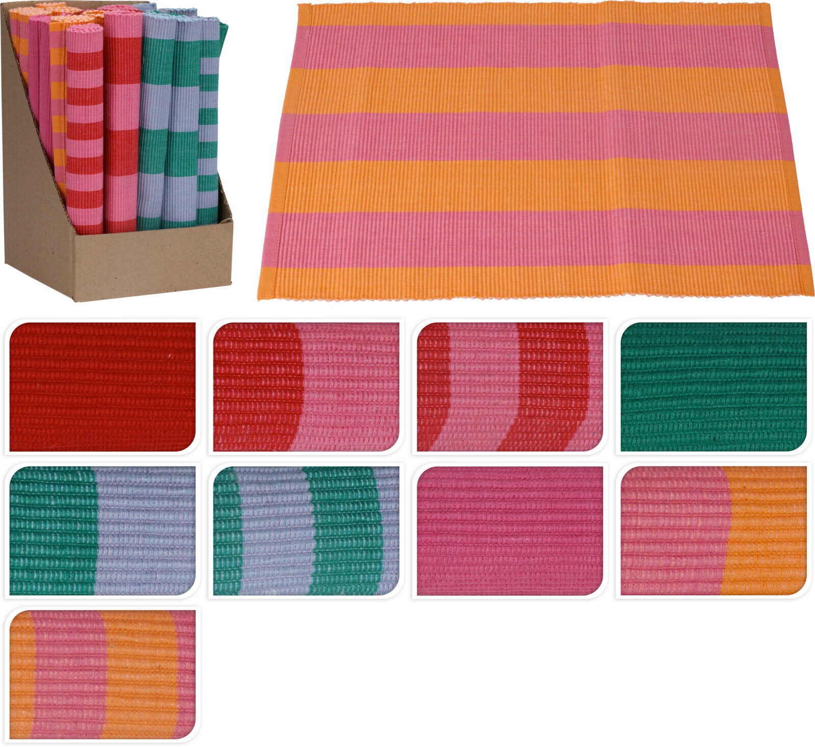 Șervet De Masă textil   - roz aprins/portocaliu, Basics, textil (45/30/0,1cm)