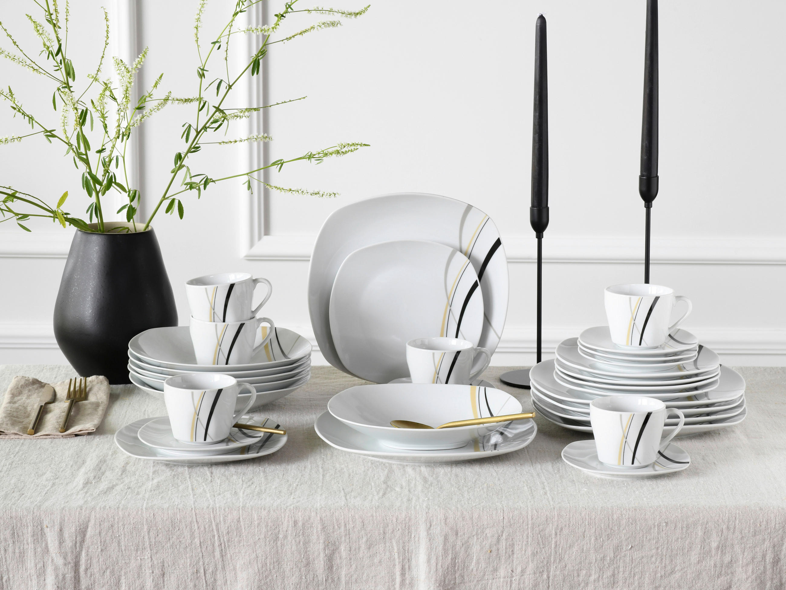 KOMBISERVICE Weiß 30-teilig  - Weiß, Trend, Keramik - Creatable