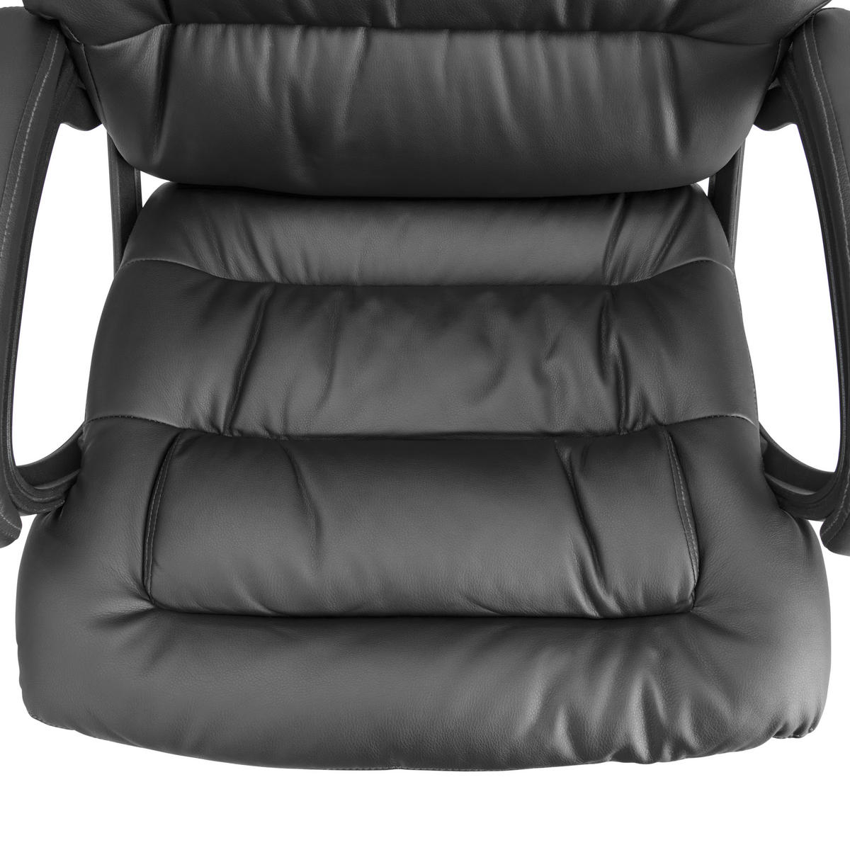 KANCELÁRSKE KRESLO, vzhľad kože, čierna - čierna, Modern, textil/plast (67/113-122.5/78cm) - MID.YOU