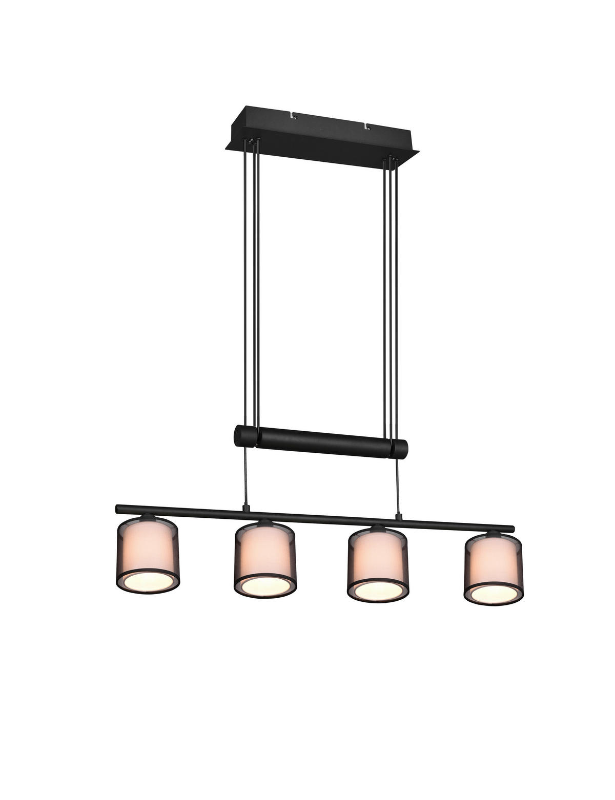 PENDELLAMPA Burton 82,2/150/12,5 cm  - svart, Design, metall (82,2/150/12,5cm) - Trio Leuchten