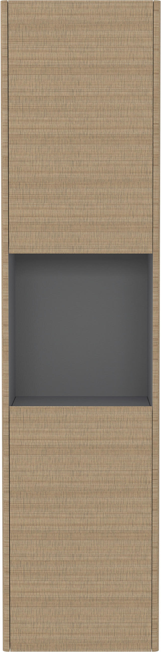MIDISCHRANK 40/132/30 cm  - Eichefarben, MODERN, Glas/Holzwerkstoff (40/132/30cm) - MID.YOU