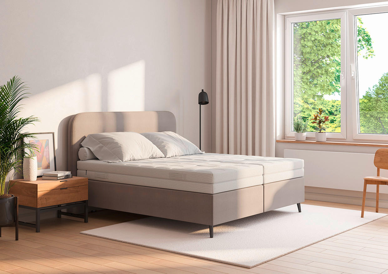 TASCHENFEDERKERNMATRATZE BIG STAR H2 100/200 cm Höhe ca. 22 cm  - Weiss, Basics, Textil (100/200cm) - MALIE
