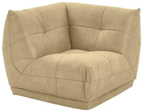 SOFFMODUL i läderimitation beige  - beige, Trend, textil (105/80/105cm) - Livetastic
