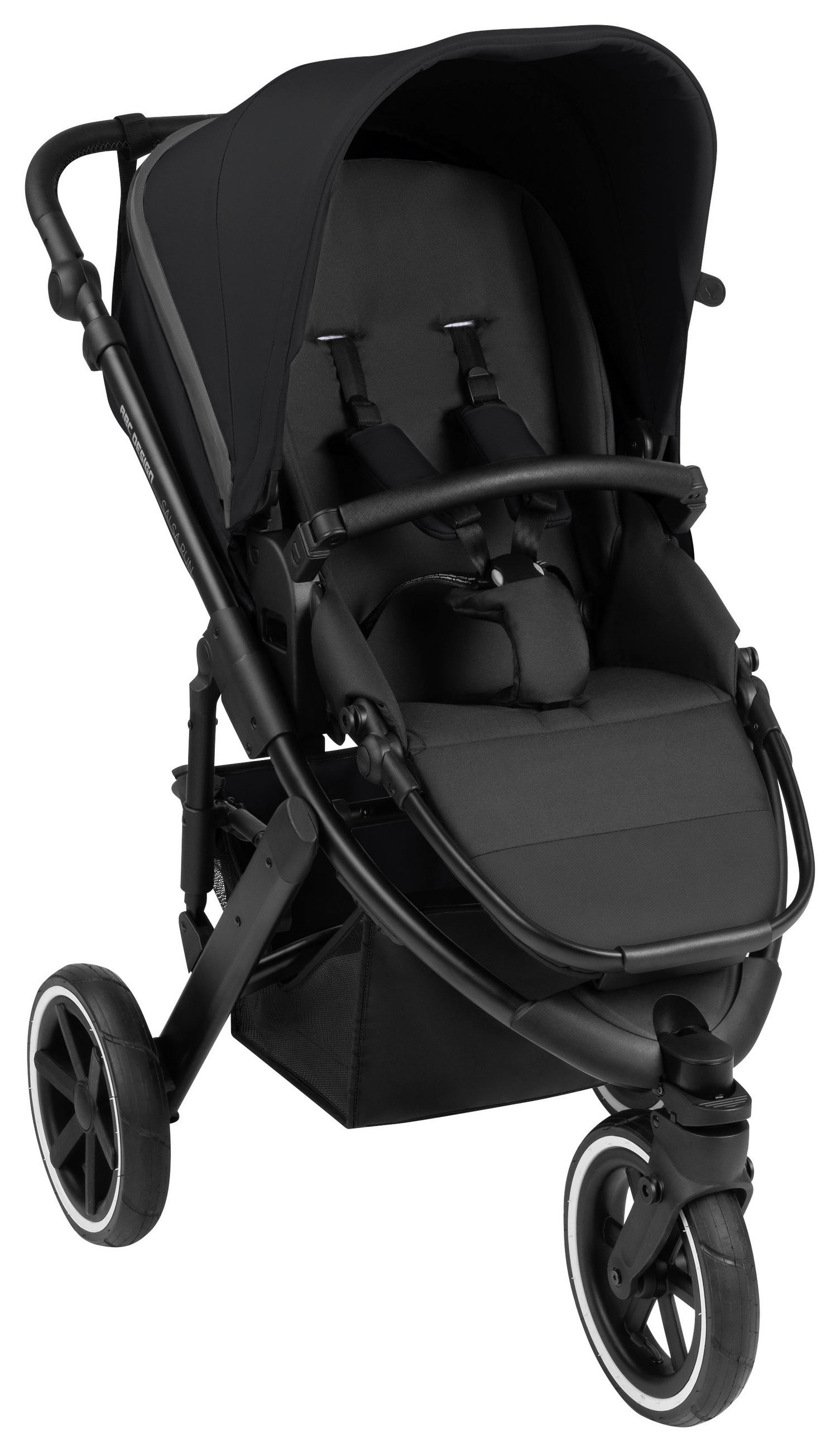 KOMBIKINDERWAGEN  SALSA RUN  INK  - Schwarz, Basics, Textil/Metall (95/63/109cm) - ABC Design