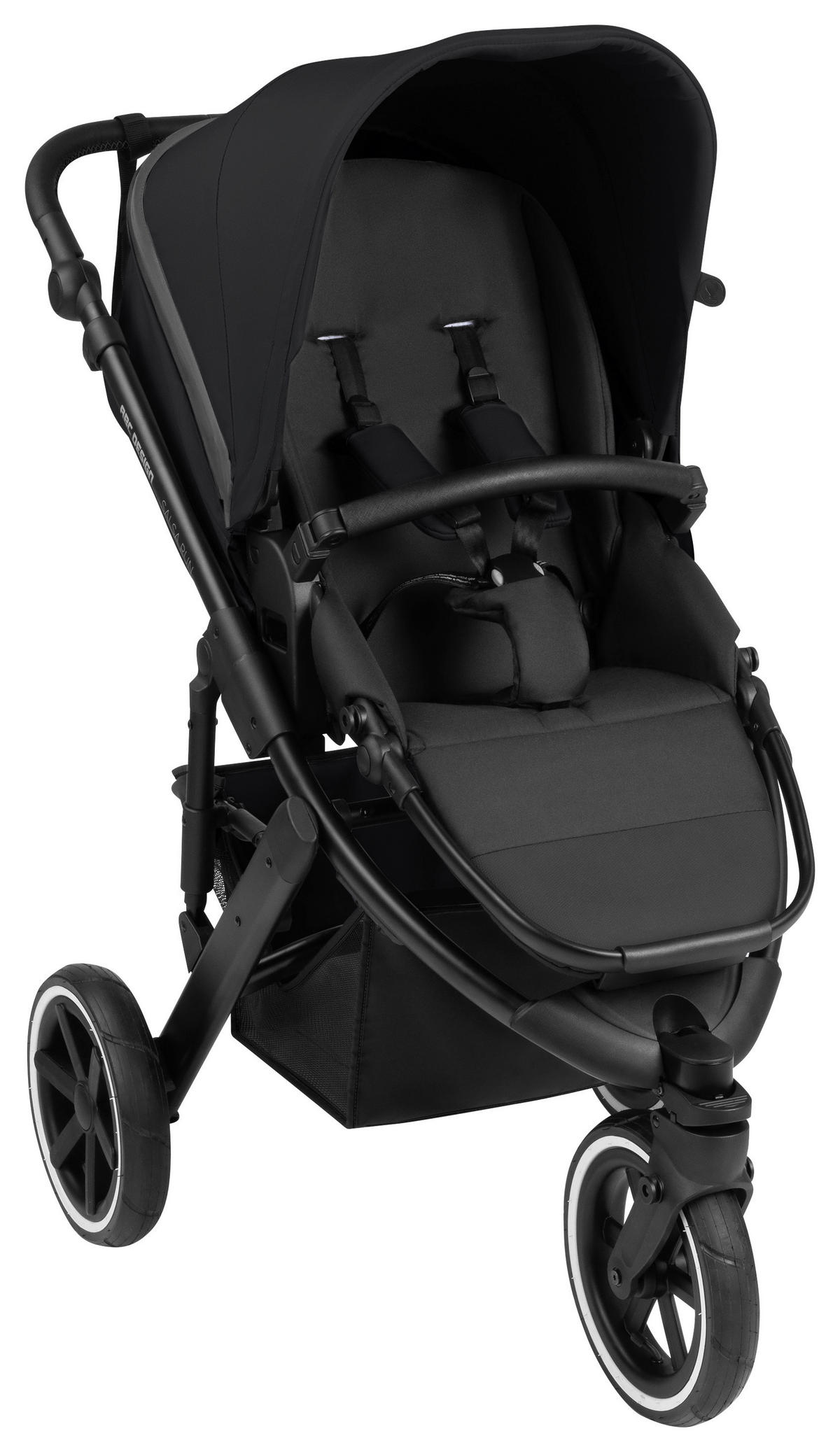 KOMBIKINDERWAGEN  SALSA RUN  INK  - Schwarz, Basics, Textil/Metall (95/63/109cm) - ABC Design