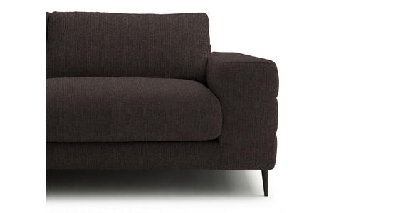 ECKSOFA  in Flachgewebe Braun  177/253 cm  - Schwarz/Braun, Design, Textil/Metall (177/253cm) - Dieter Knoll