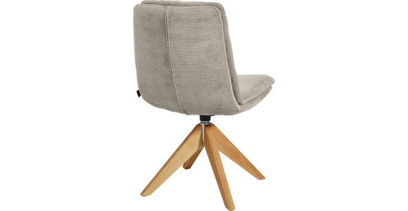 STUHL - Sandfarben/Eichefarben, Design, Holz/Textil (50/90/69cm) - Johann Jakob