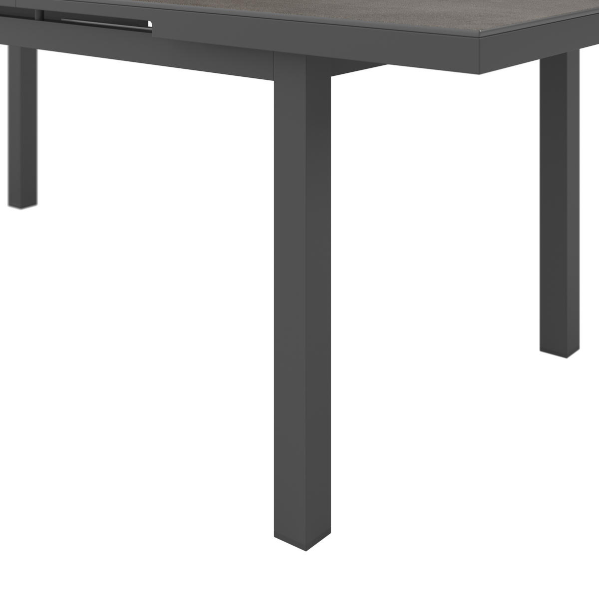 STOL VRTNI     antracit  metal, staklo  - antracit, Moderno, staklo/metal (180-240/75/100cm) - Ambia Garden