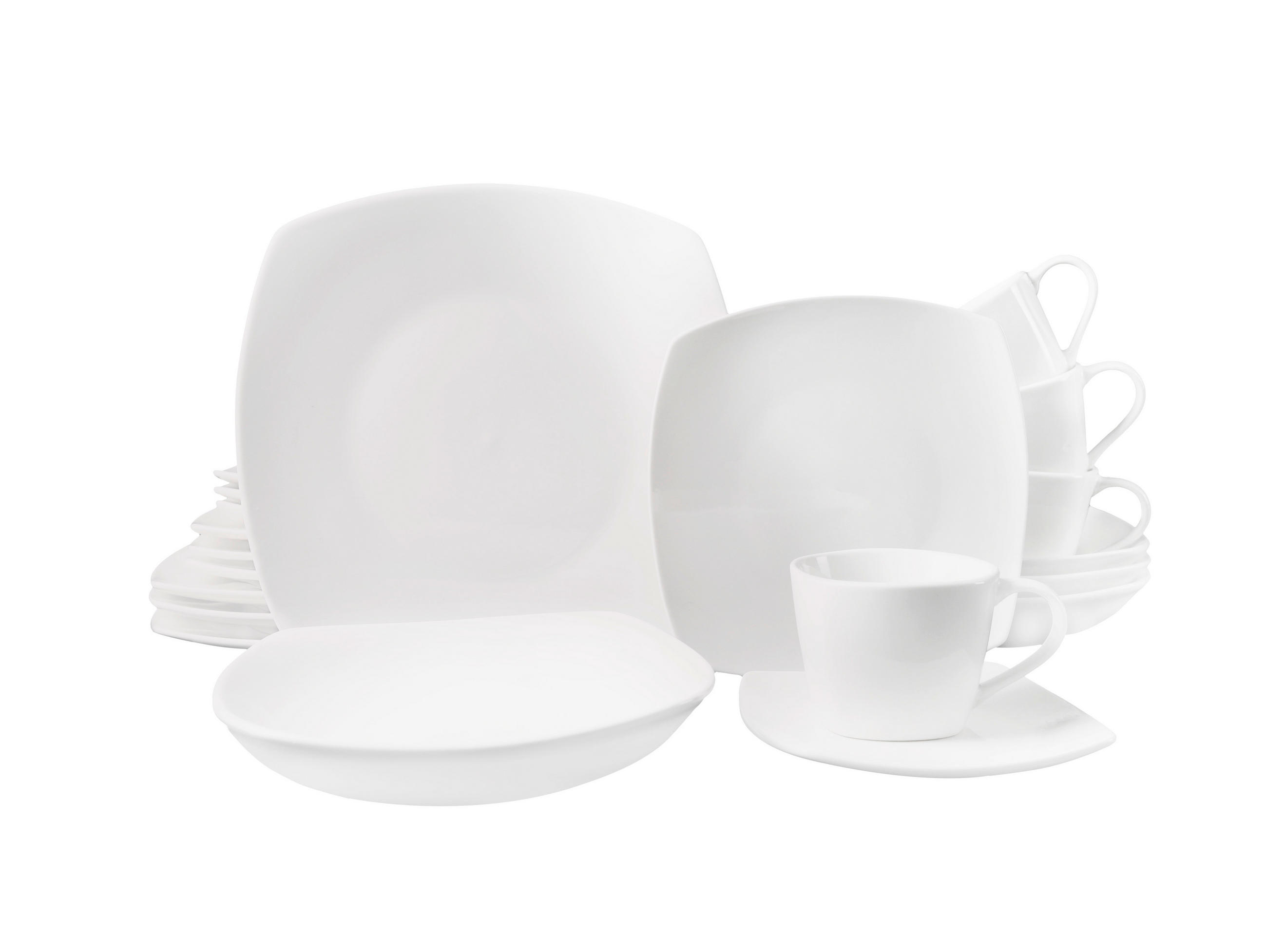 KOMBISERVICE Weiß 20-teilig 4 Personen  - Weiß, Basics, Keramik - Echtwerk