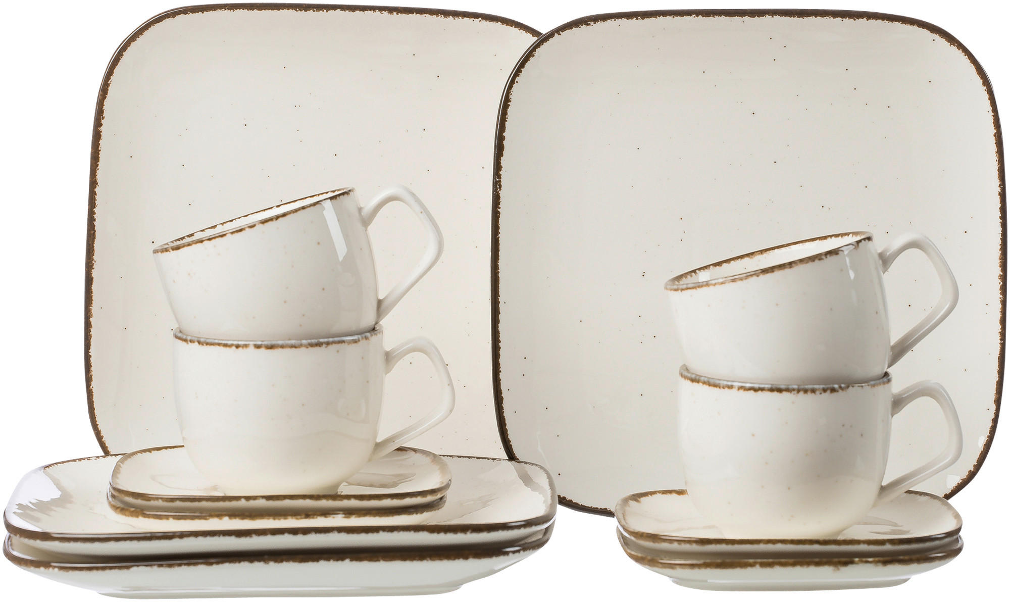 KAFFEESET 12-teilig  - Perlmutt, Basics, Keramik (33/31/28cm) - Ritzenhoff Breker