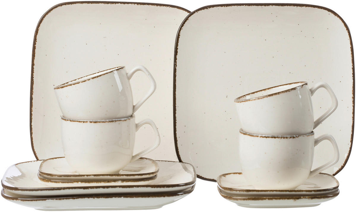 KAFFEESET 12-teilig  - Perlmutt, Basics, Keramik (33/31/28cm) - Ritzenhoff Breker