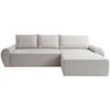 ECKSOFA Creme Flachgewebe  - Creme/Schwarz, KONVENTIONELL, Kunststoff/Textil (292/173cm) - Carryhome